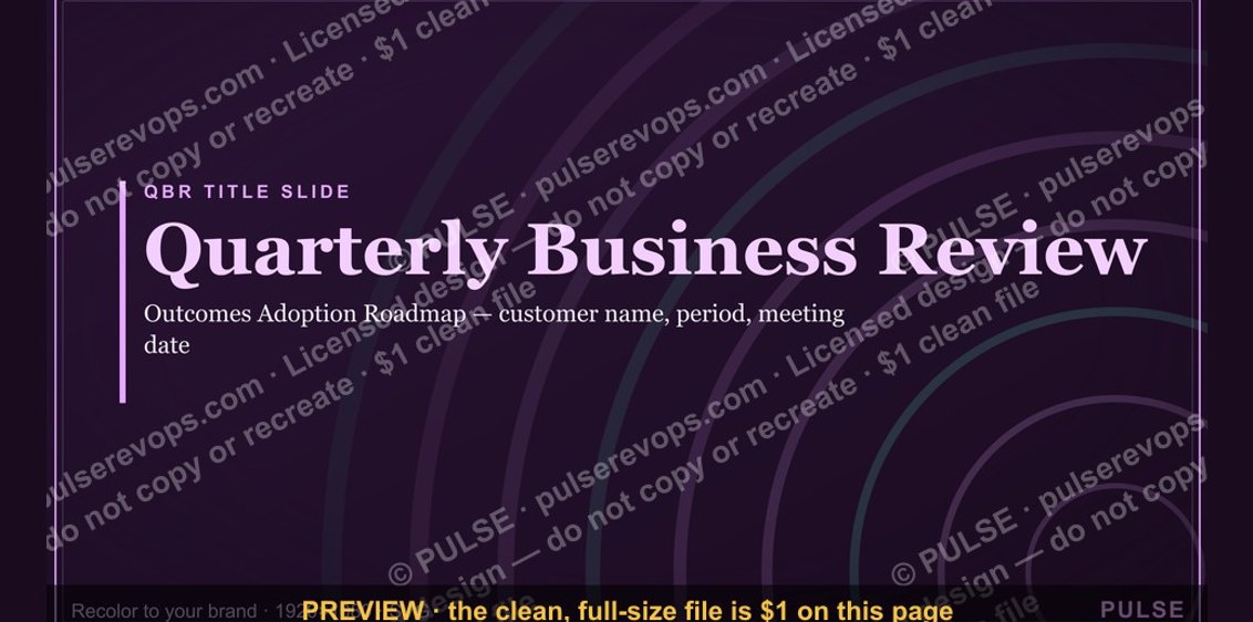 Customer QBR — Title Slide