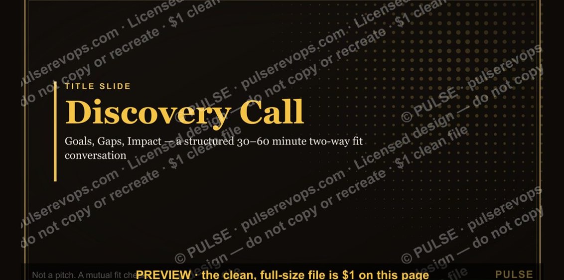 Discovery Call — Title Slide