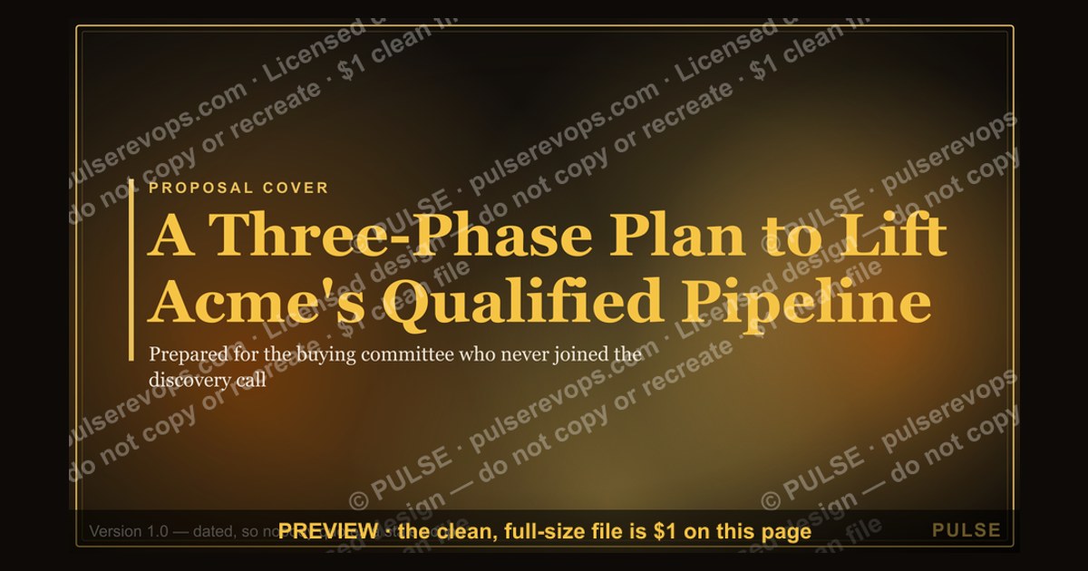 Your Proposal — Title Slide