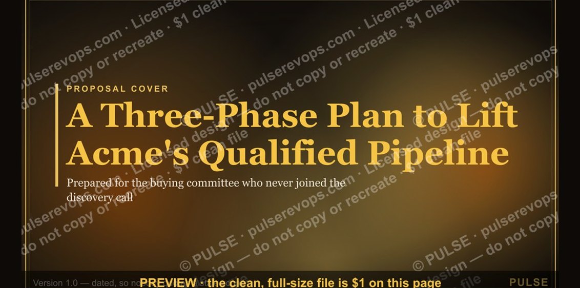 Your Proposal — Title Slide