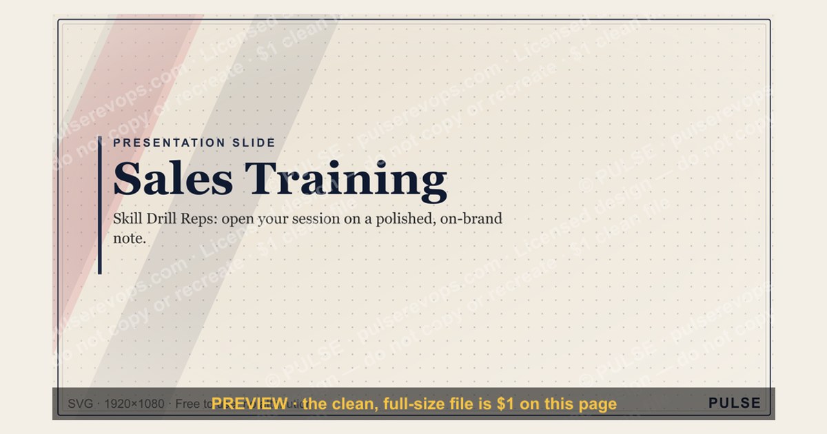 Sales Training — Title Slide