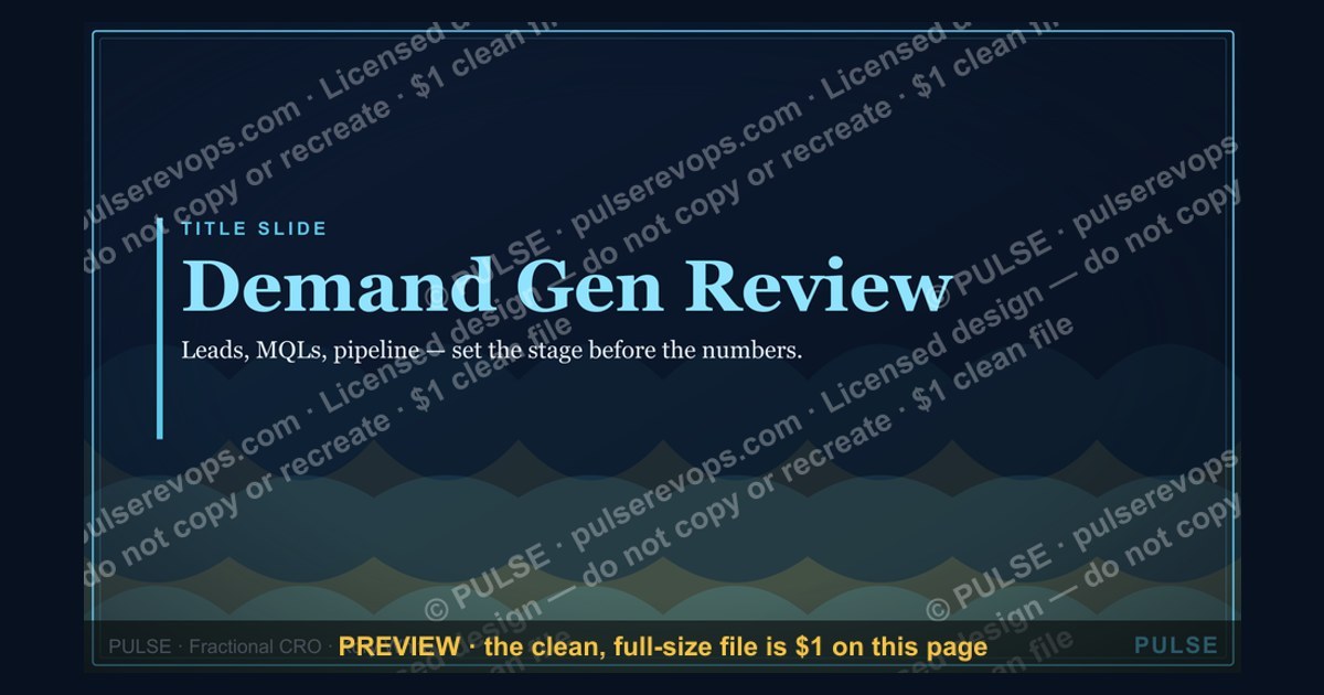 Demand Gen Review — Title Slide — figure 1