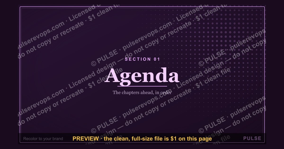 Agenda — Section Divider Slide — figure 1