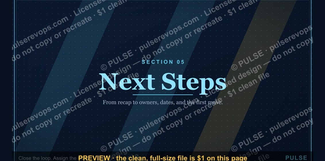 Next Steps — Section Divider Slide