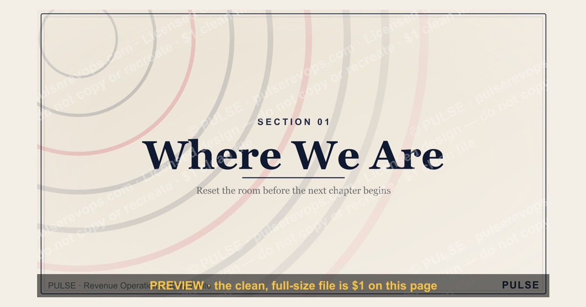Where We Are — Section Divider Slide