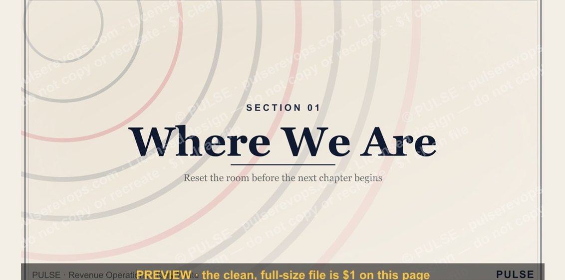 Where We Are — Section Divider Slide