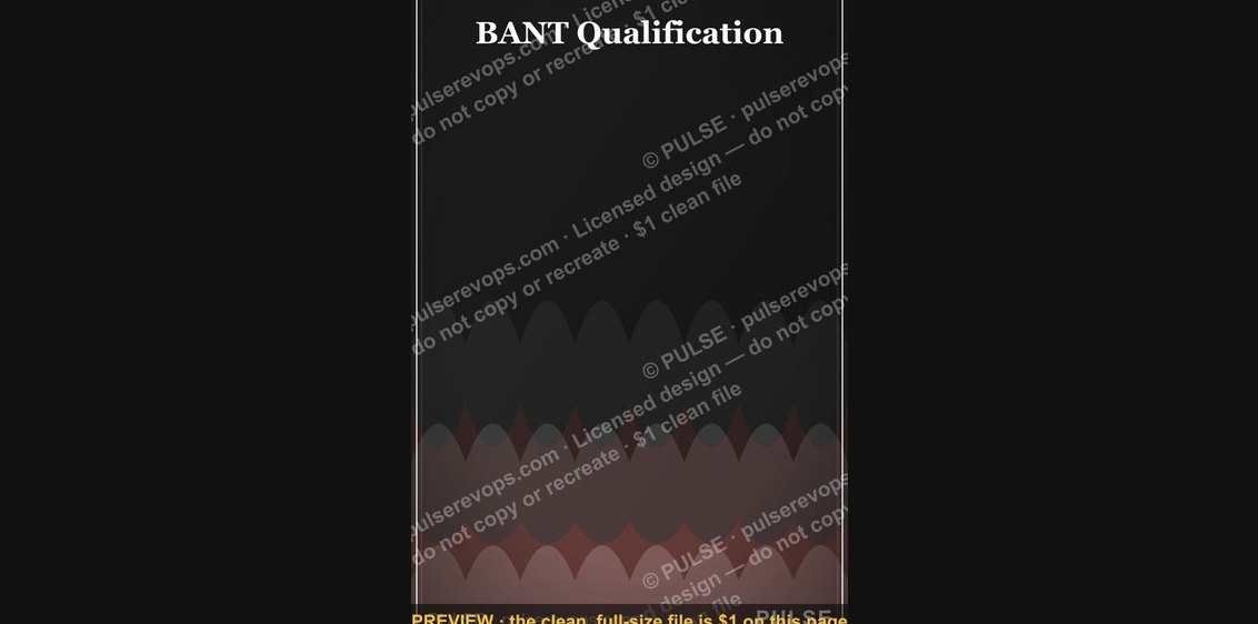 BANT Qualification — Infographic