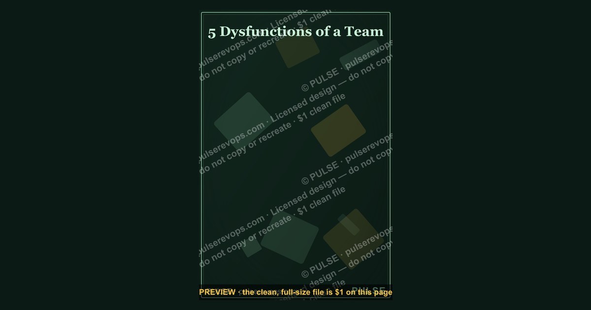 5 Dysfunctions of a Team — Infographic — figure 1
