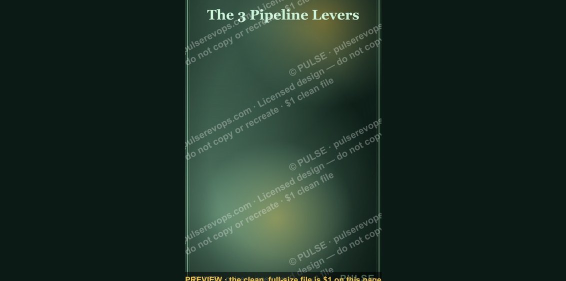 The 3 Pipeline Levers — Infographic