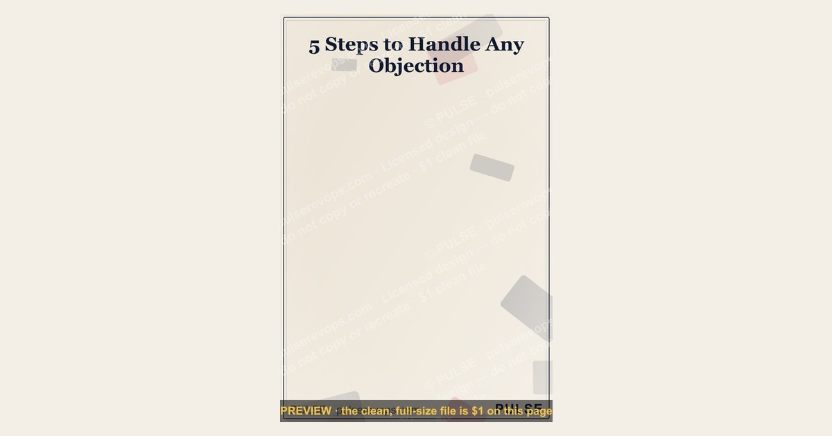 5 Steps to Handle Any Objection — Infographic — figure 1