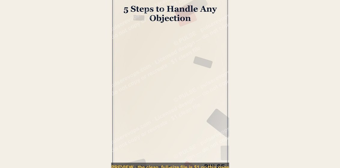 5 Steps to Handle Any Objection — Infographic