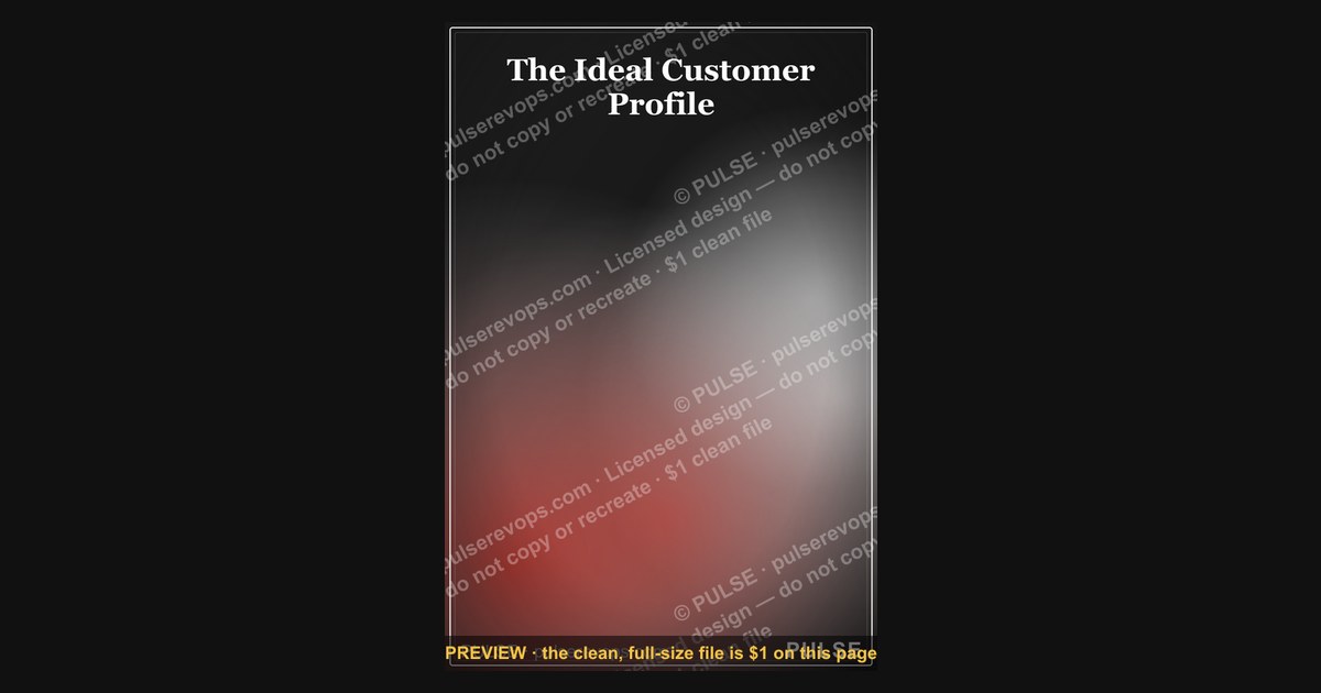 The Ideal Customer Profile — Infographic