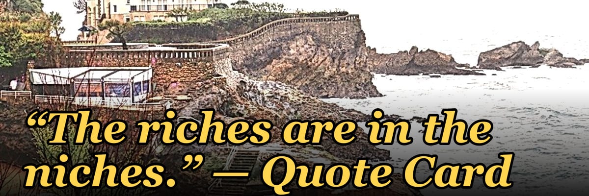 “The riches are in the niches.” — Quote Card