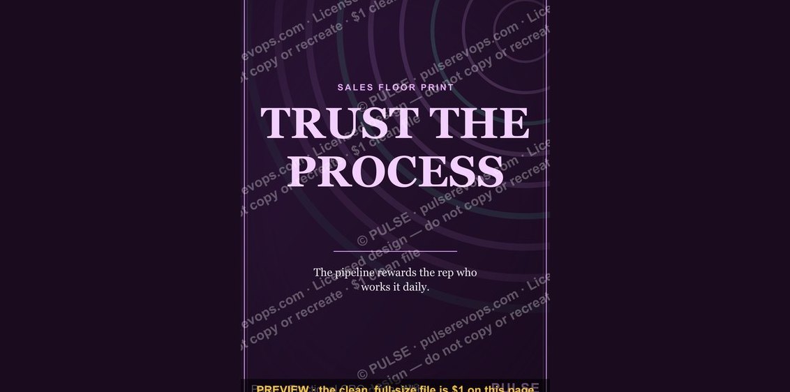 “TRUST THE PROCESS” — Sales Floor Print