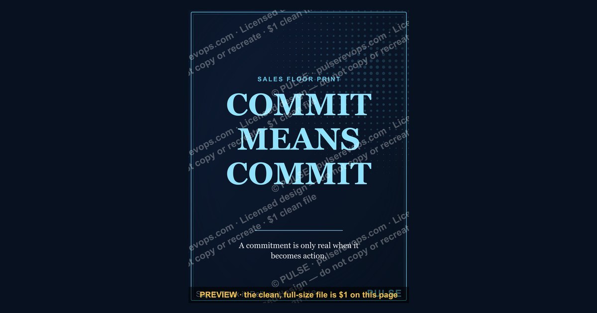 “COMMIT MEANS COMMIT” — Sales Floor Print — figure 1