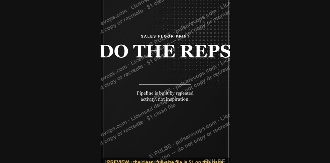 “DO THE REPS” — Sales Floor Print