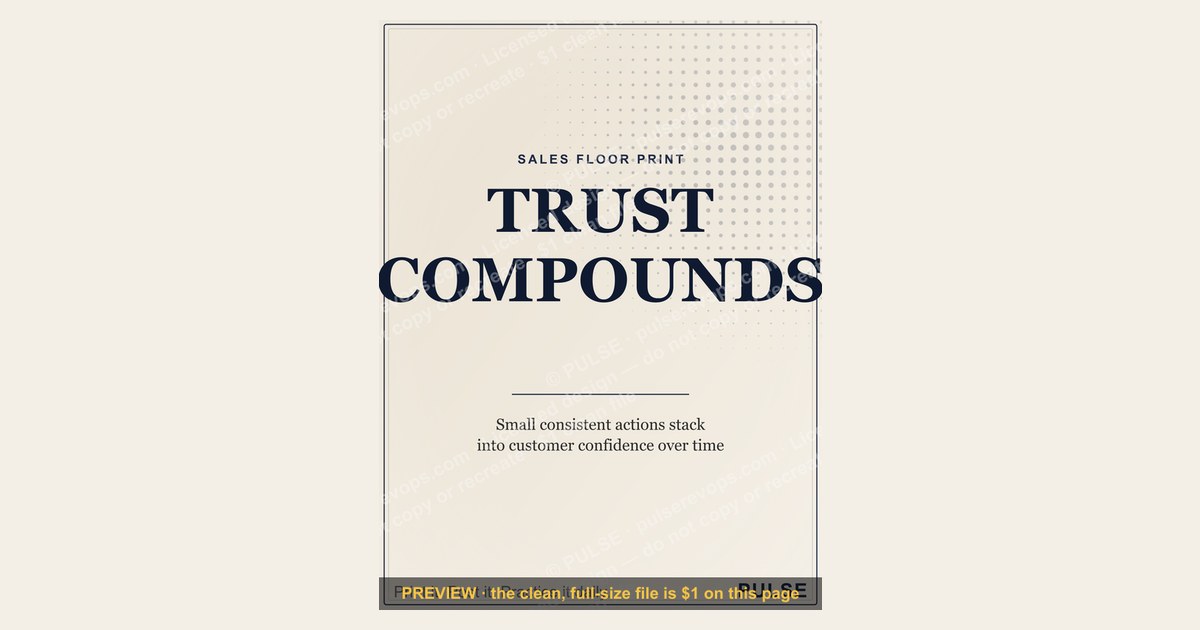 “TRUST COMPOUNDS” — Sales Floor Print — figure 1