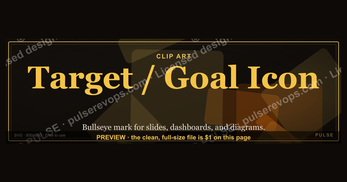Target / Goal Icon — Icon / Clip Art