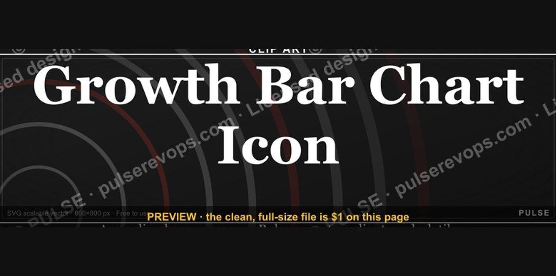 Growth Bar Chart Icon — Icon / Clip Art
