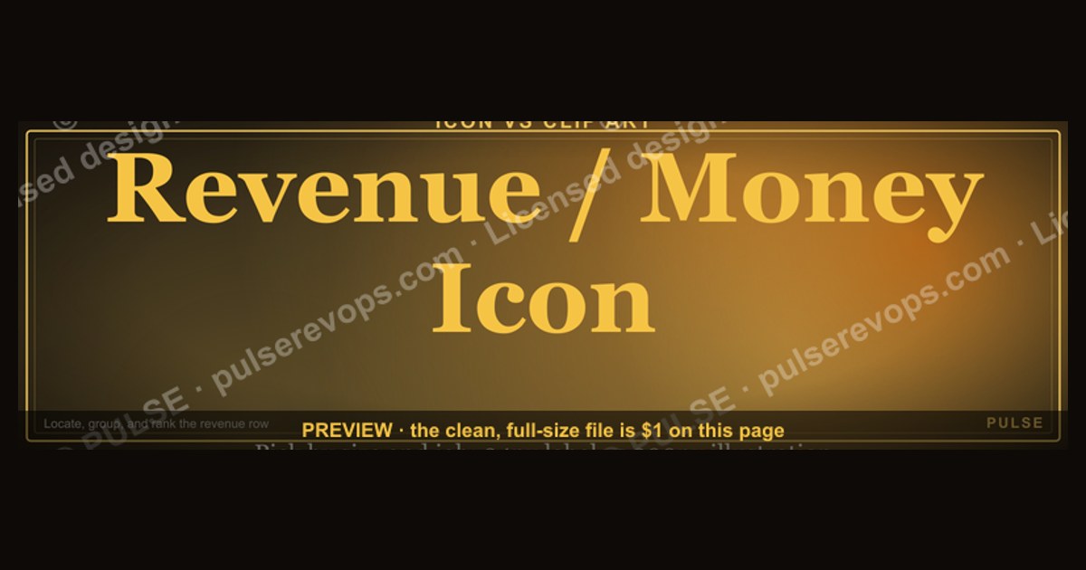 Revenue / Money Icon — Icon / Clip Art