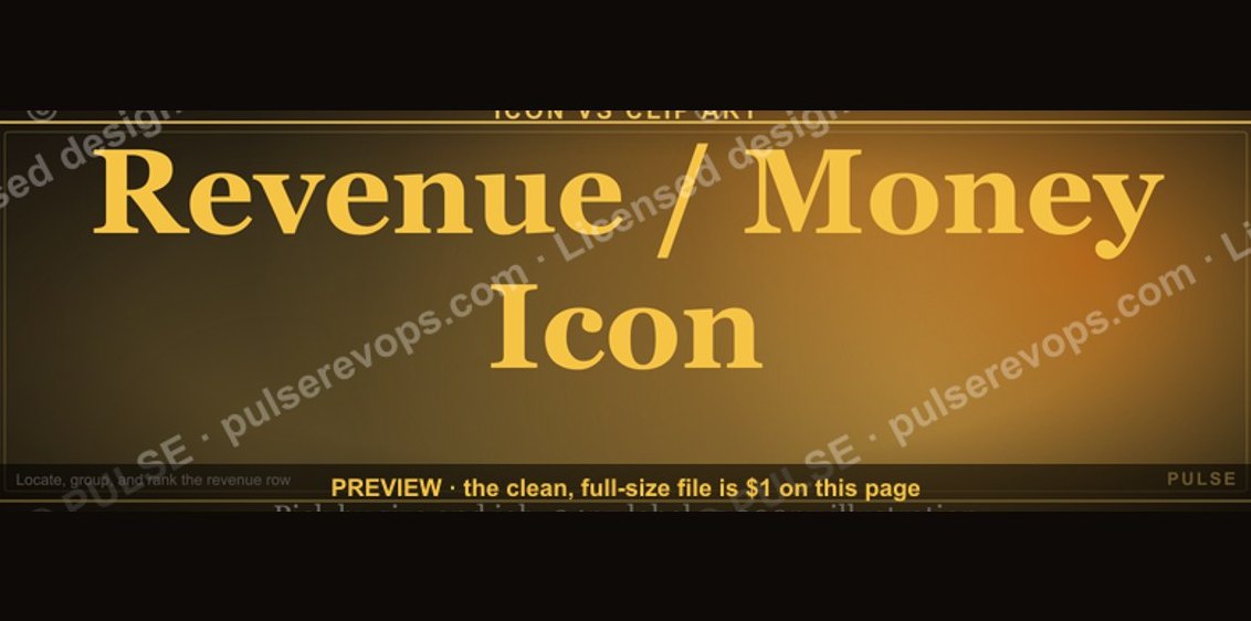 Revenue / Money Icon — Icon / Clip Art