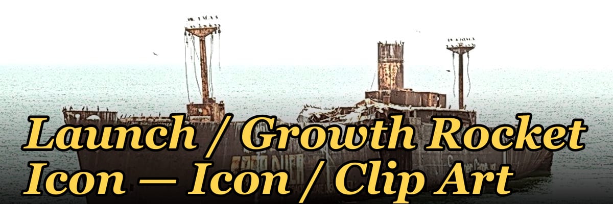 Launch / Growth Rocket Icon — Icon / Clip Art