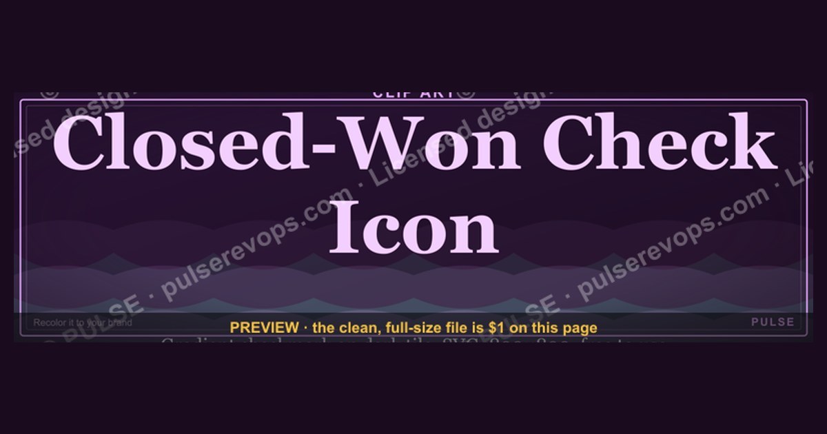 Closed-Won Check Icon — Icon / Clip Art — figure 1
