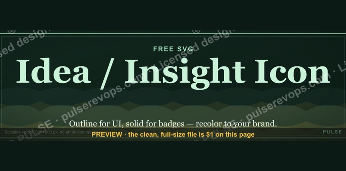 Idea / Insight Icon — Icon / Clip Art