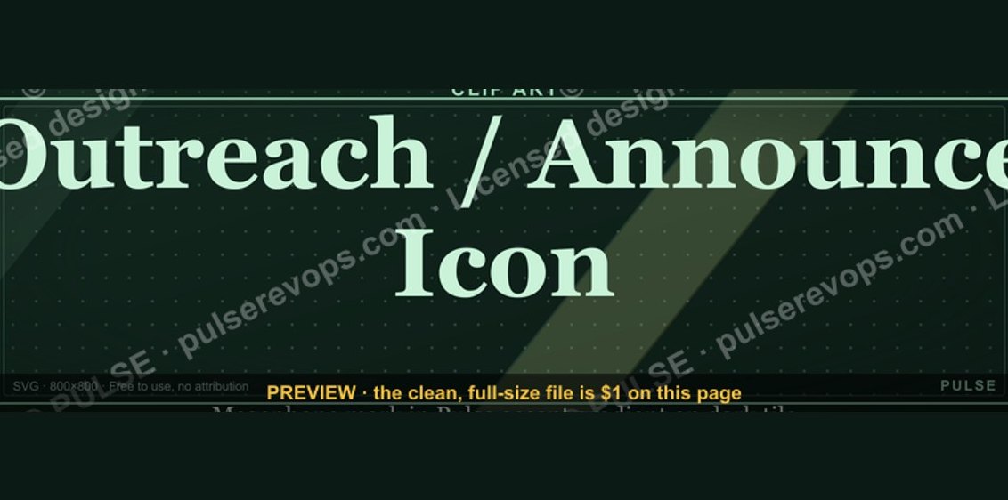 Outreach / Announce Icon — Icon / Clip Art