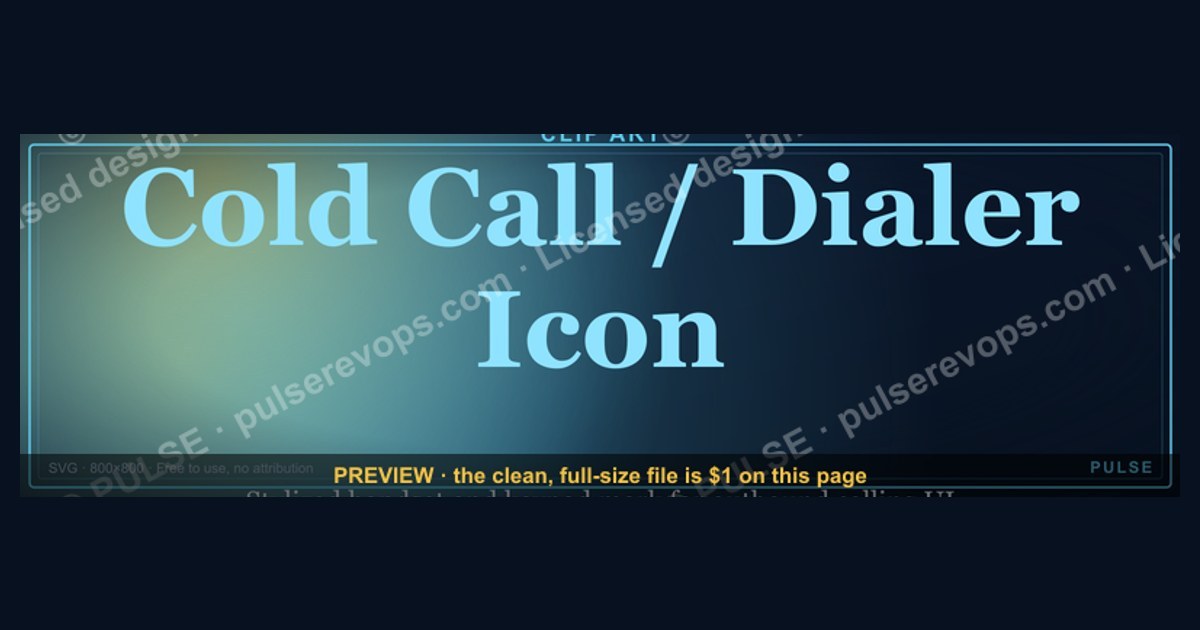 Cold Call / Dialer Icon — Icon / Clip Art — figure 1