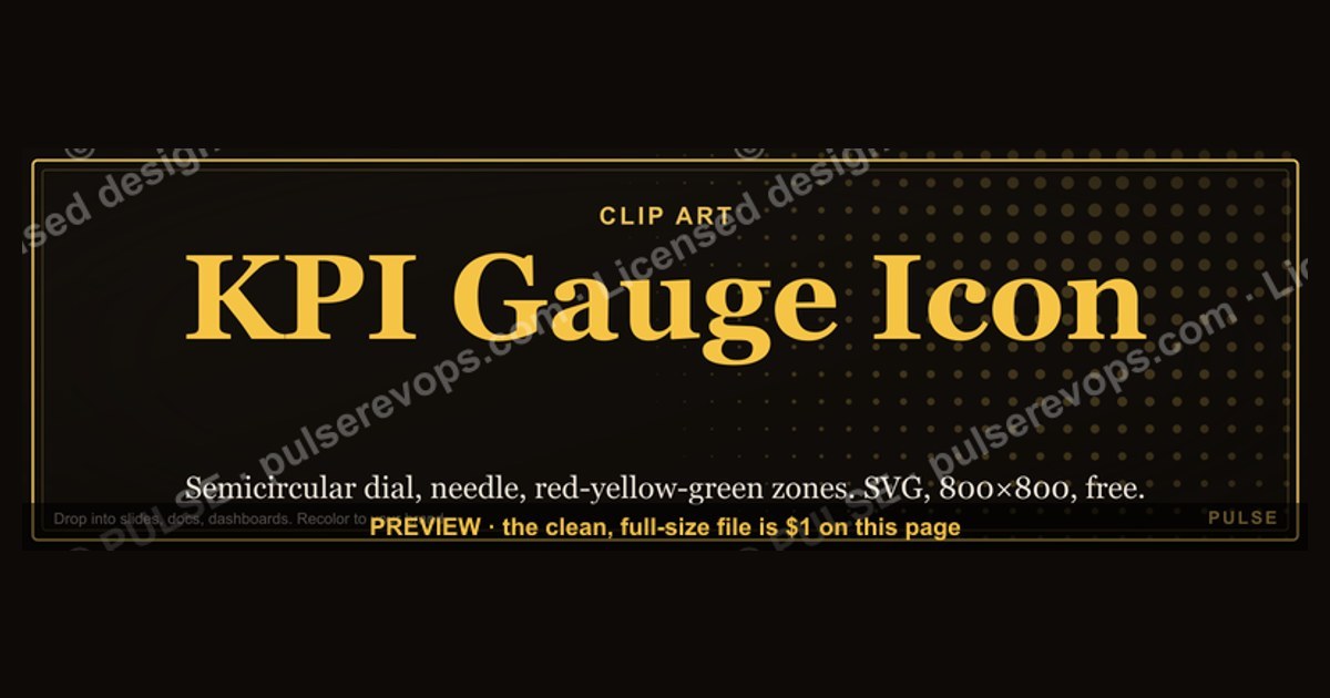 KPI Gauge Icon — Icon / Clip Art — figure 1