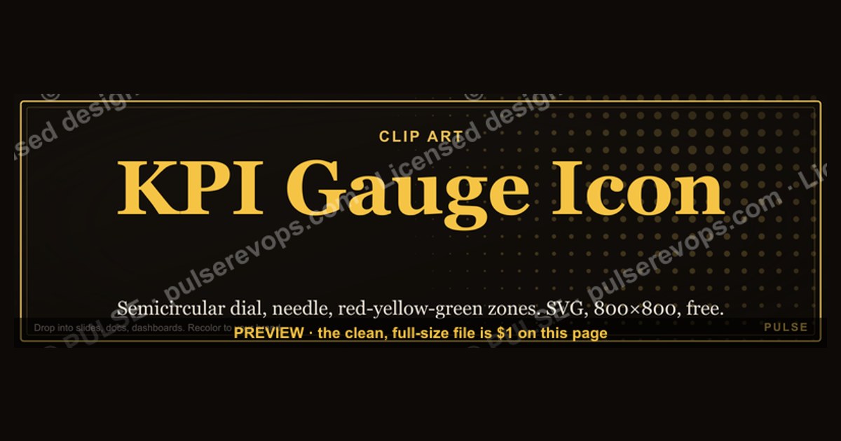 KPI Gauge Icon — Icon / Clip Art