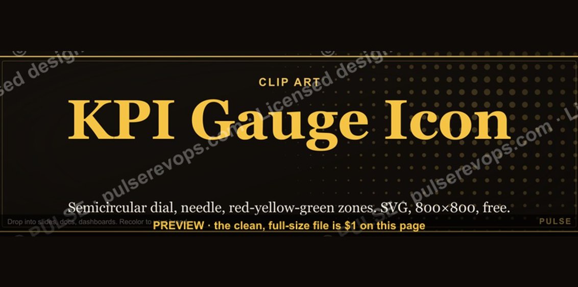 KPI Gauge Icon — Icon / Clip Art