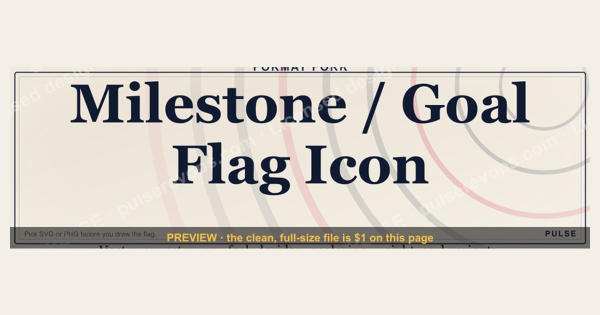 Milestone / Goal Flag Icon — Icon / Clip Art