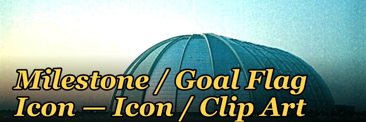 Milestone / Goal Flag Icon — Icon / Clip Art