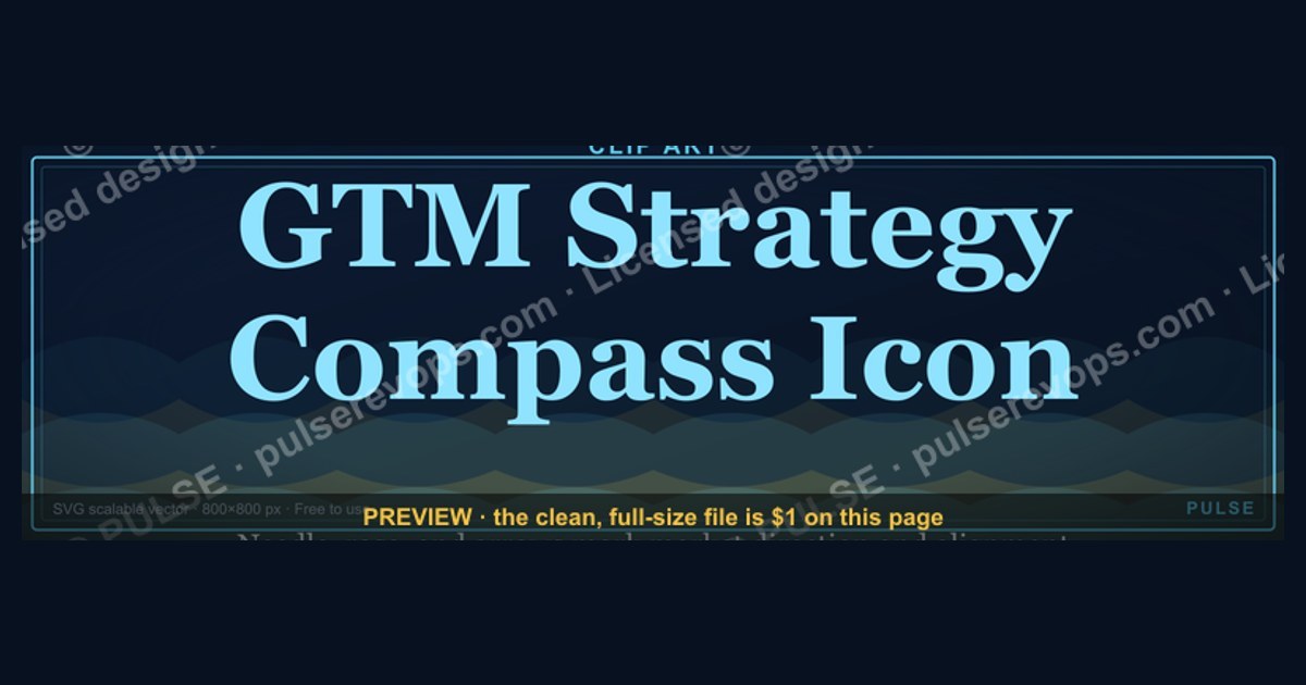 GTM Strategy Compass Icon — Icon / Clip Art — figure 1