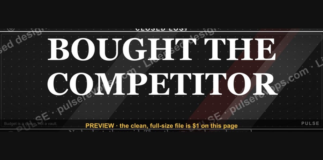 “BOUGHT THE COMPETITOR” — Sales Meme