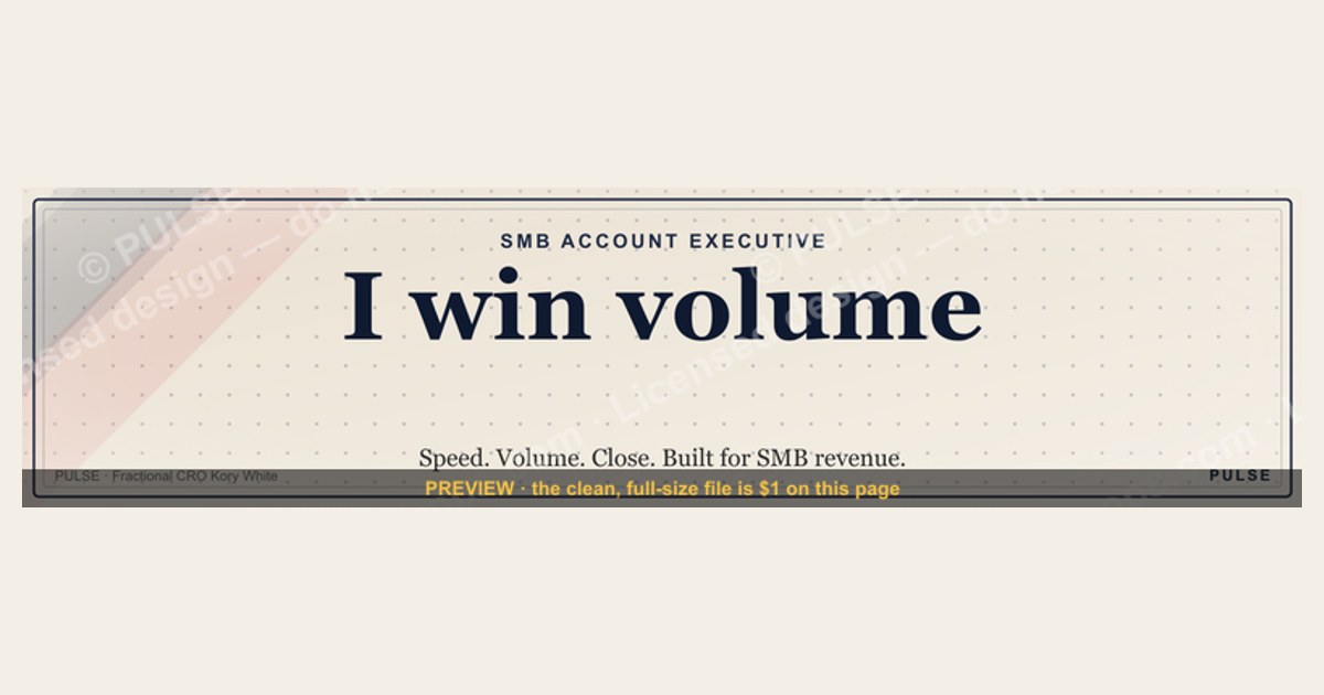 SMB Account Executive — LinkedIn Banner