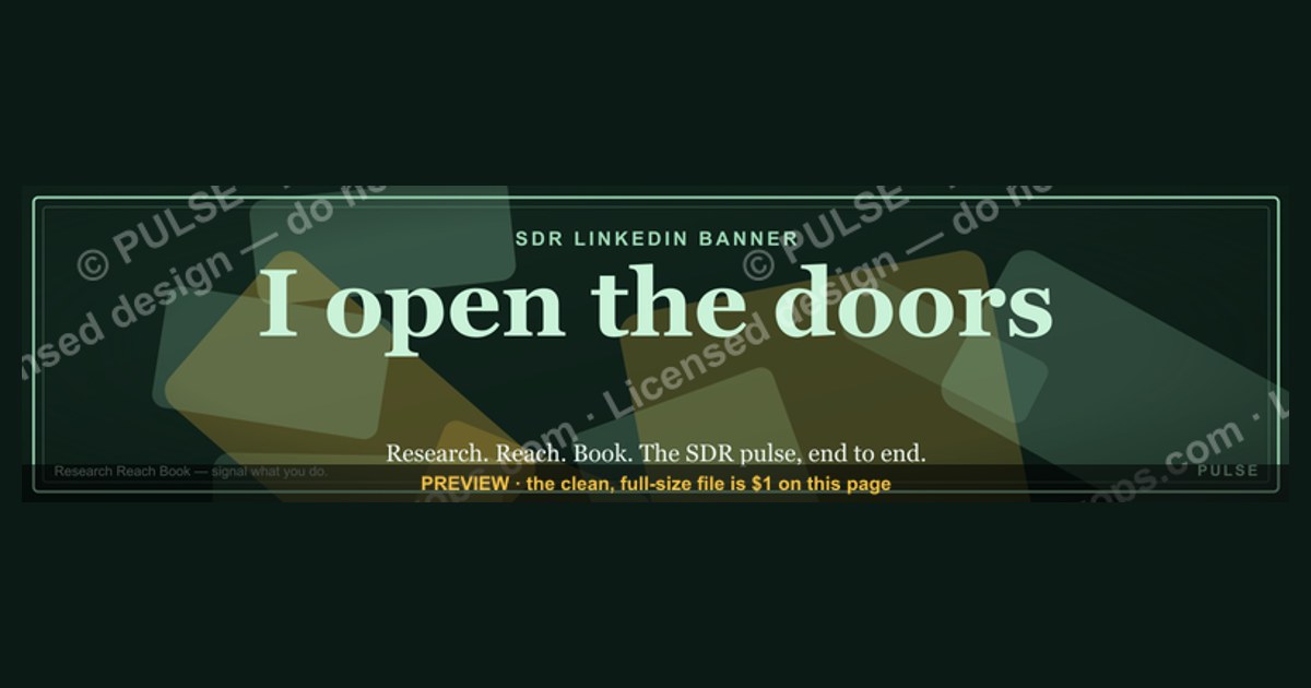 Sales Development Rep — LinkedIn Banner