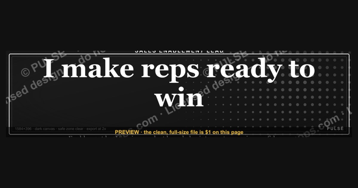 Sales Enablement Lead — LinkedIn Banner