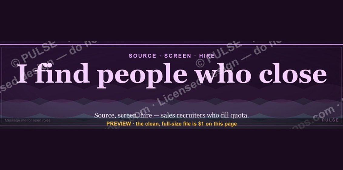 Sales Recruiter — LinkedIn Banner