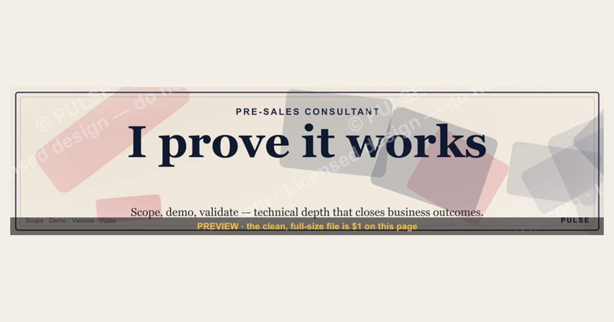 Pre-Sales Consultant — LinkedIn Banner