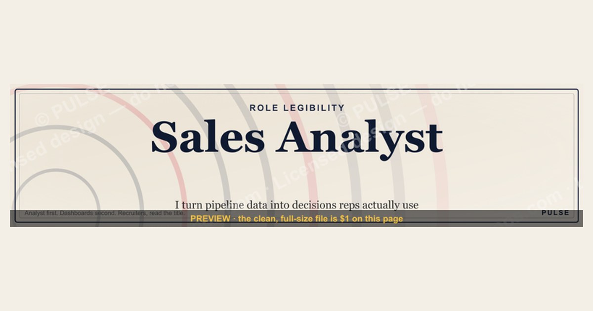 Sales Analyst — LinkedIn Banner