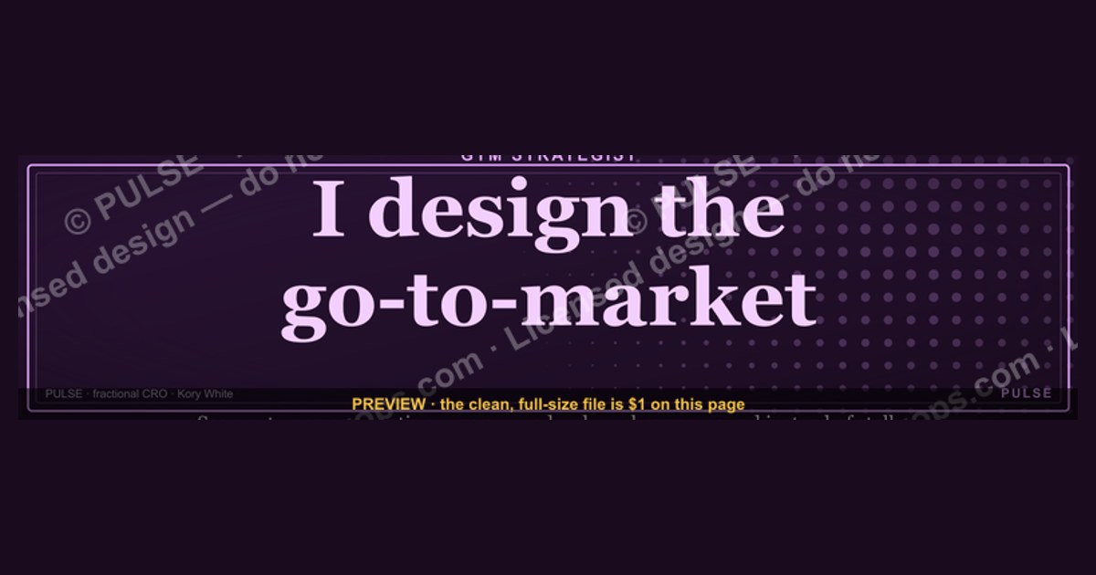 GTM Strategist — LinkedIn Banner