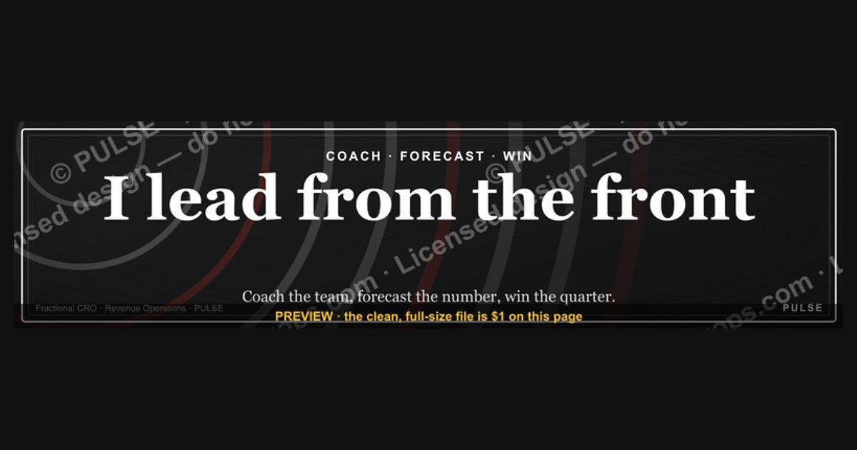 Sales Leader — LinkedIn Banner