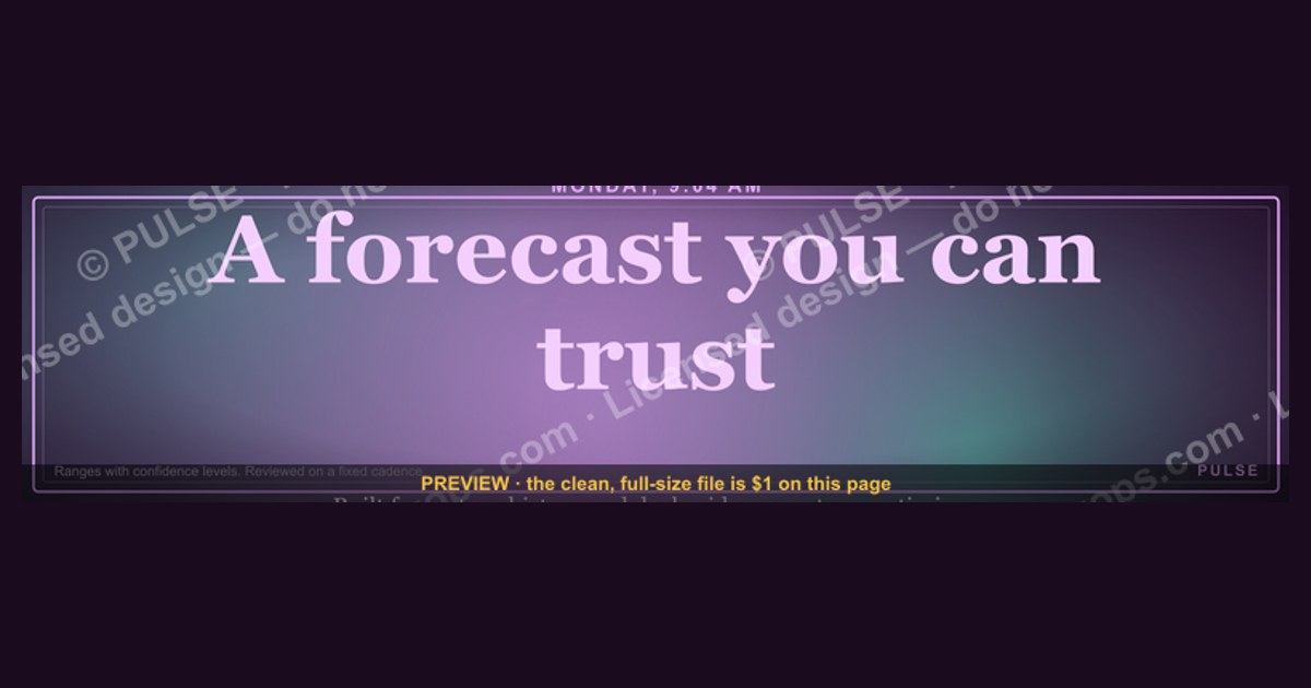 “A forecast you can trust.” — LinkedIn Banner