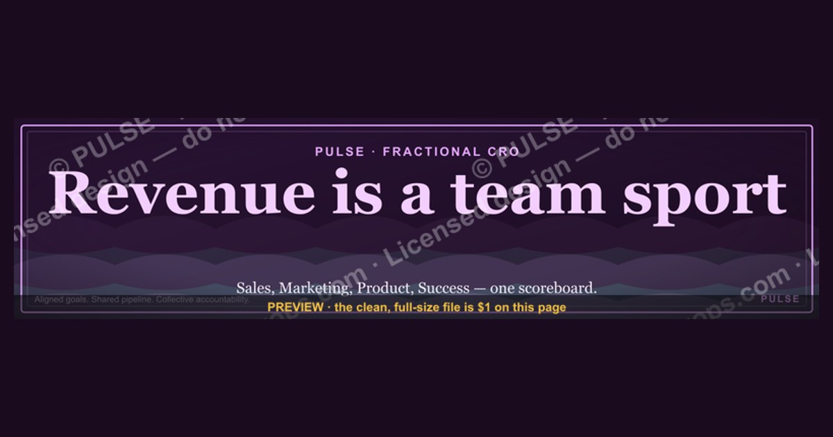 “Revenue is a team sport.” — LinkedIn Banner