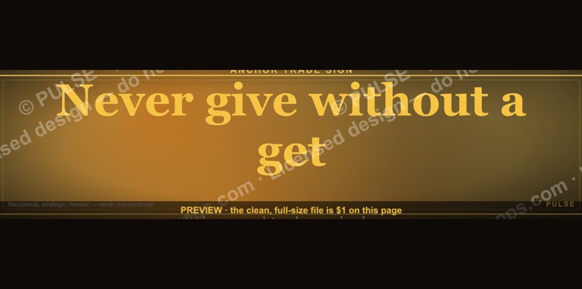 “Never give without a get.” — LinkedIn Banner