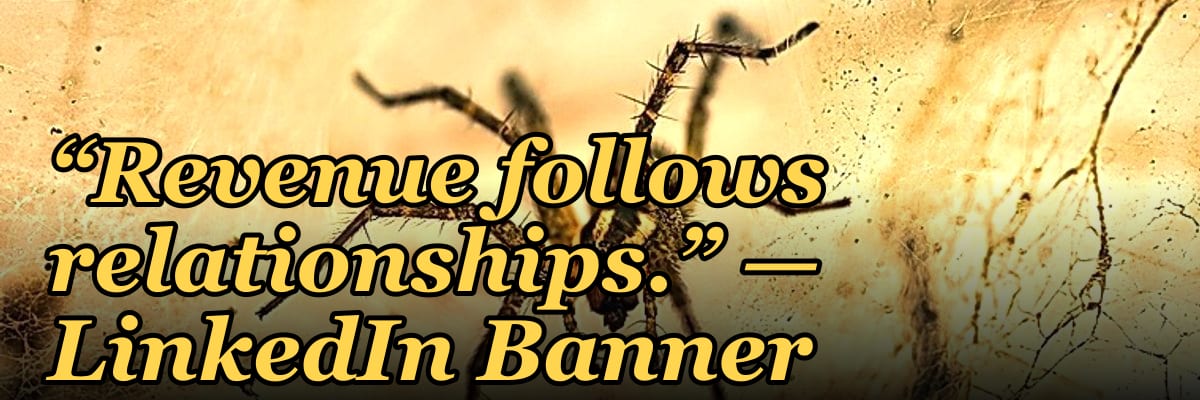 “Revenue follows relationships.” — LinkedIn Banner