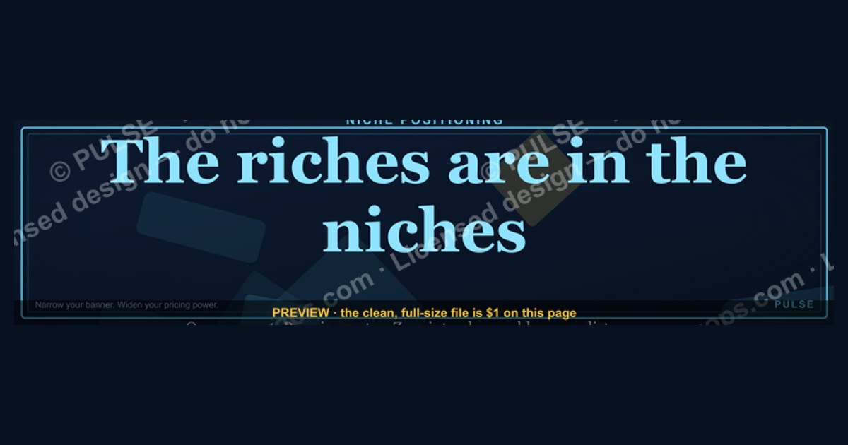 “The riches are in the niches.” — LinkedIn Banner